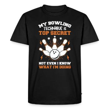 Bowling Team Bowling Ball Designs Bowling Tees - T-shirt Premium bio Homme - noir - Devant - Nico (187cm)