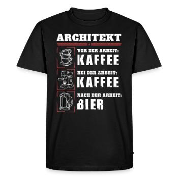 My daily routine as an architect - Men's Premium Organic T-Shirt - black - Front - Nico (187cm)