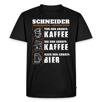 Mon quotidien de tailleur - T-shirt Premium bio Homme - noir - Devant - Nico (187cm)