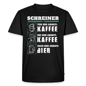 My daily routine as a carpenter - Men's Premium Organic T-Shirt - black - Front - Nico (187cm)
