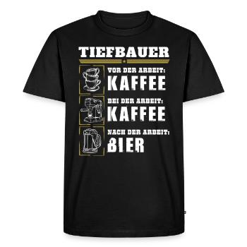 My daily routine as a civil engineer - Men's Premium Organic T-Shirt - black - Front - Nico (187cm)