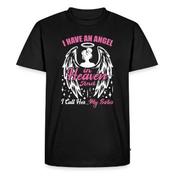 I Miss My Family Memorial Guardian Angel In Heaven - T-shirt Premium bio Homme - noir - Devant - Nico (187cm)