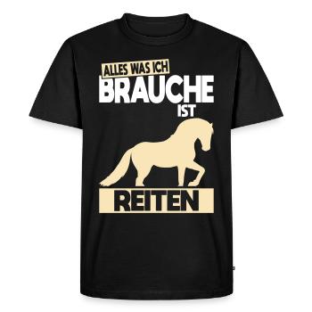 All I Need Is Riding - Gift Idea - Men's Premium Organic T-Shirt - black - Front - Nico (187cm)