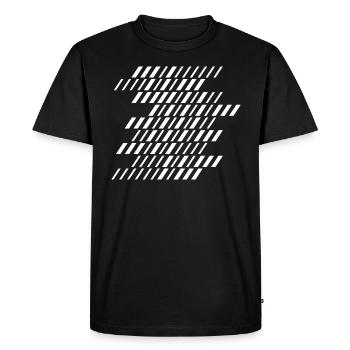 Conception de lignes géométriques - T-shirt Premium bio Homme - noir - Devant - Nico (187cm)