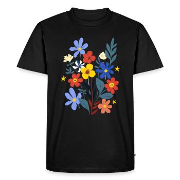 Le pouvoir des fleurs - T-shirt Premium bio Homme - noir - Devant - Nico (187cm)