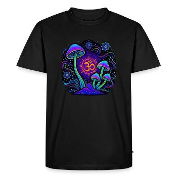 Champignons de Goa - Psytrance et Goa Party - T-shirt Premium bio Homme - noir - Devant - Nico (187cm)