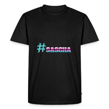 Hashtag Sascha - Men's Premium Organic T-Shirt - black - Front - Nico (187cm)