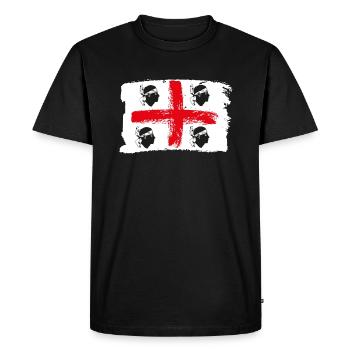 Sardinia flag - Men's Premium Organic T-Shirt - black - Front - Nico (187cm)