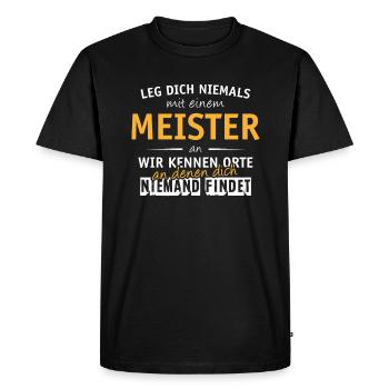 Never mess with a master - Men's Premium Organic T-Shirt - black - Front - Nico (187cm)