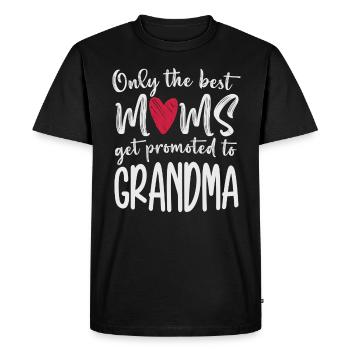 Seules les meilleures mamans sont promues à grand-mère - T-shirt Premium bio Homme - noir - Devant - Nico (187cm)