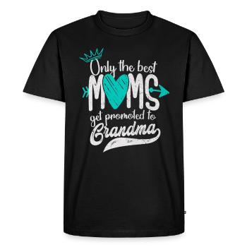 Seules les meilleures mamans sont promues à grand-mère - T-shirt Premium bio Homme - noir - Devant - Nico (187cm)