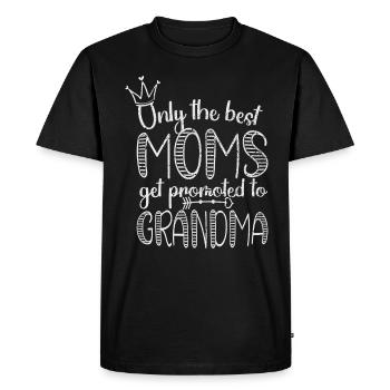 Seules les meilleures mamans sont promues à grand-mère - T-shirt Premium bio Homme - noir - Devant - Nico (187cm)