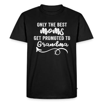 Seules les meilleures mamans sont promues à grand-mère - T-shirt Premium bio Homme - noir - Devant - Nico (187cm)