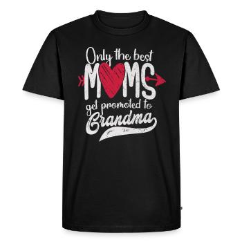 Seules les meilleures mamans sont promues à grand-mère - T-shirt Premium bio Homme - noir - Devant - Nico (187cm)