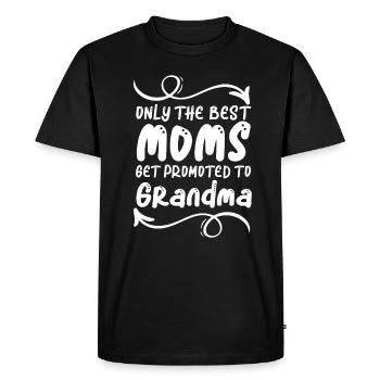 Seules les meilleures mamans sont promues à grand-mère - T-shirt Premium bio Homme - noir - Devant - Nico (187cm)