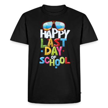 Happy Last Day Of School Students And Teachers - Men's Premium Organic T-Shirt - black - Front - Nico (187cm)
