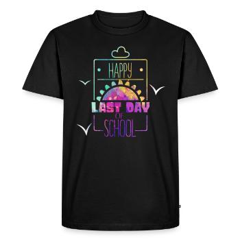 Bonne dernière journée des élèves et des enseignants - T-shirt Premium bio Homme - noir - Devant - Nico (187cm)