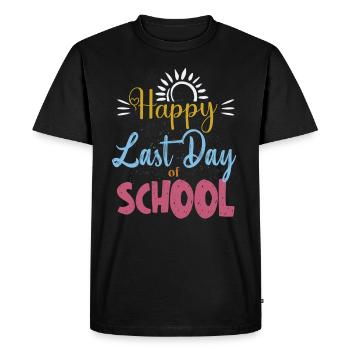 Bonne dernière journée des élèves et des enseignants - T-shirt Premium bio Homme - noir - Devant - Nico (187cm)