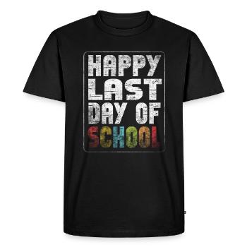 Happy Last Day Of School Students And Teachers - Men's Premium Organic T-Shirt - black - Front - Nico (187cm)