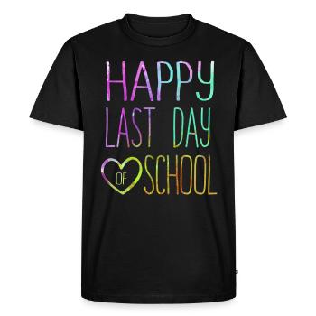 Happy Last Day Of School Students And Teachers - Men's Premium Organic T-Shirt - black - Front - Nico (187cm)