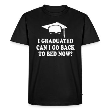 J’ai obtenu mon diplôme Puis-je retourner au lit maintenant enfin - T-shirt Premium bio Homme - noir - Devant - Nico (187cm)