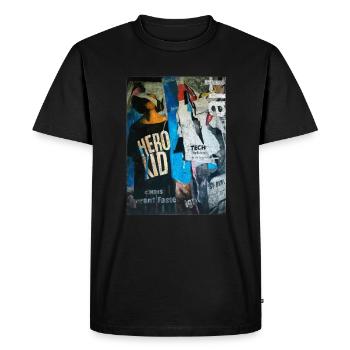 Super Hero Kid Kids Inspirational Comic - Men's Premium Organic T-Shirt - black - Front - Nico (187cm)