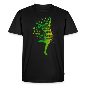 She Remembered Who She Was And The Game Changed - Men's Premium Organic T-Shirt - black - Front - Nico (187cm)