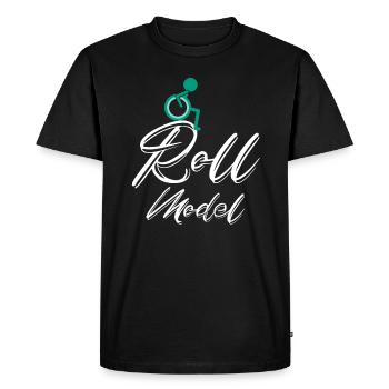 Roll Model Disability Awareness PWD Fauteuil roulant - T-shirt Premium bio Homme - noir - Devant - Nico (187cm)