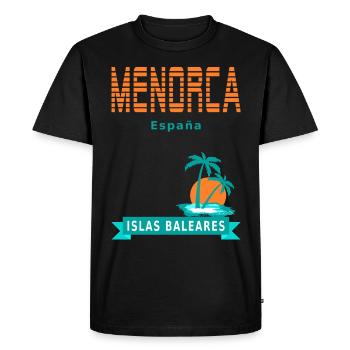 Menorca - Islas Baleares - España - Men's Premium Organic T-Shirt - black - Front - Nico (187cm)