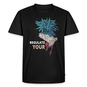 Regulate Your Cock Rooster Pro Choice Feminist - Men's Premium Organic T-Shirt - black - Front - Nico (187cm)