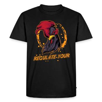 Regulate Your Cock Rooster Pro Choice Feminist - Men's Premium Organic T-Shirt - black - Front - Nico (187cm)
