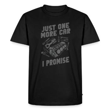 Juste une pièce de voiture de plus que je promets - T-shirt Premium bio Homme - noir - Devant - Nico (187cm)