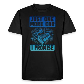 Juste une pièce de voiture de plus que je promets - T-shirt Premium bio Homme - noir - Devant - Nico (187cm)