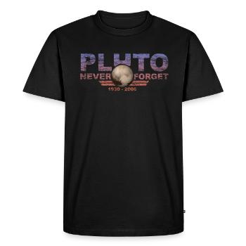 N’oubliez jamais Pluto Design Retro Style Funny Space - T-shirt Premium bio Homme - noir - Devant - Nico (187cm)