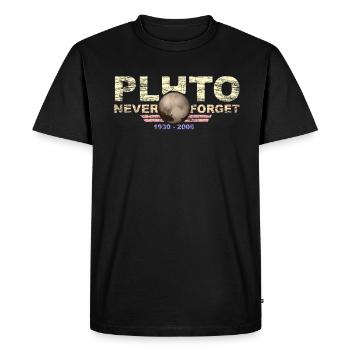 N’oubliez jamais Pluto Design Retro Style Funny Space - T-shirt Premium bio Homme - noir - Devant - Nico (187cm)
