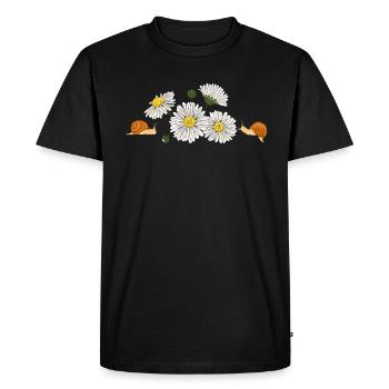 Marguerites Daisy Summer Daisies Jardin de fleurs - T-shirt Premium bio Homme - noir - Devant - Nico (187cm)