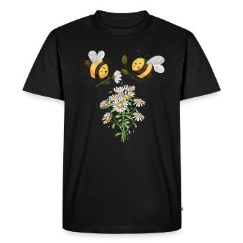 Marguerites Daisy Summer Daisies Jardin de fleurs - T-shirt Premium bio Homme - noir - Devant - Nico (187cm)