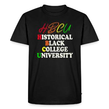 Université historique Black College - T-shirt Premium bio Homme - noir - Devant - Nico (187cm)