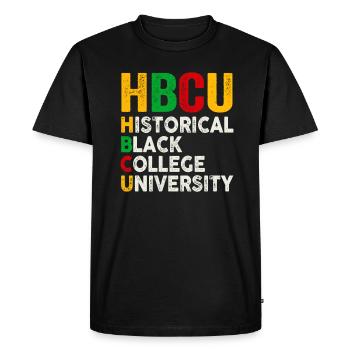 Université historique Black College - T-shirt Premium bio Homme - noir - Devant - Nico (187cm)