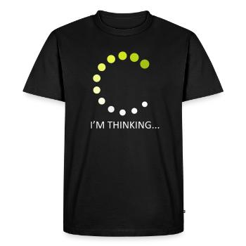 Je pense Stand By, je traite ceci - T-shirt Premium bio Homme - noir - Devant - Nico (187cm)