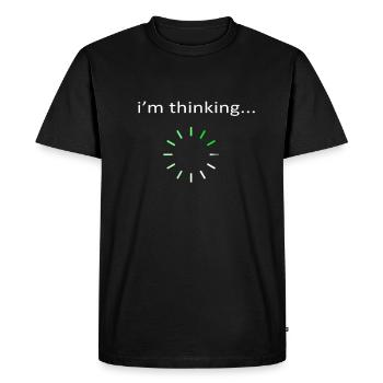 Je pense Stand By, je traite ceci - T-shirt Premium bio Homme - noir - Devant - Nico (187cm)