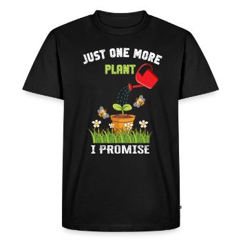 Juste une plante de plus que je promets thérapie plantaholic - T-shirt Premium bio Homme - noir - Devant - Nico (187cm)