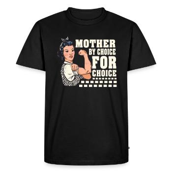 Mère par choix Pour Choix Pro Choice Féministe - T-shirt Premium bio Homme - noir - Devant - Nico (187cm)