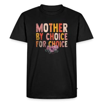 Mère par choix Pour Choix Pro Choice Féministe - T-shirt Premium bio Homme - noir - Devant - Nico (187cm)