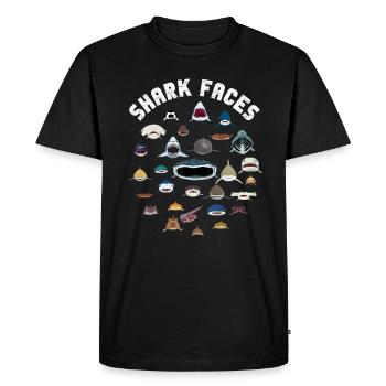 Types de visages de requins. Identification du visage du requin - T-shirt Premium bio Homme - noir - Devant - Nico (187cm)