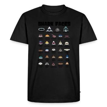 Types de visages de requins. Identification du visage du requin - T-shirt Premium bio Homme - noir - Devant - Nico (187cm)