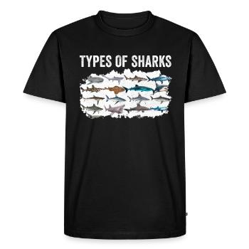Types de requins - T-shirt Premium bio Homme - noir - Devant - Nico (187cm)
