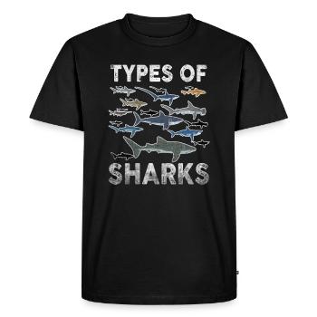Types de requins - T-shirt Premium bio Homme - noir - Devant - Nico (187cm)