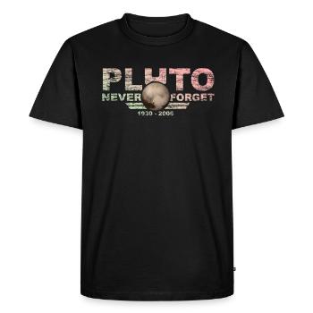 N’oubliez jamais Pluto Design Retro Style Funny Space - T-shirt Premium bio Homme - noir - Devant - Nico (187cm)