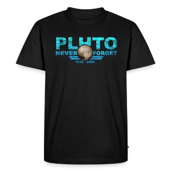 N’oubliez jamais Pluto Design Retro Style Funny Space - T-shirt Premium bio Homme - noir - Devant - Nico (187cm)